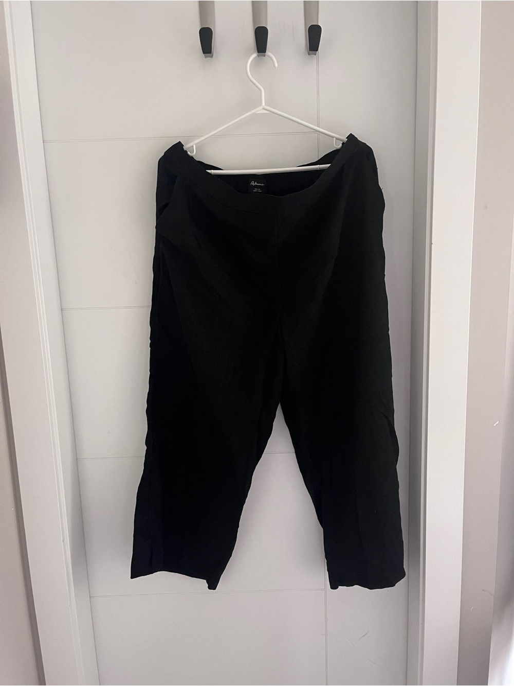 Women’s Black Linen Pants - Wide-leg